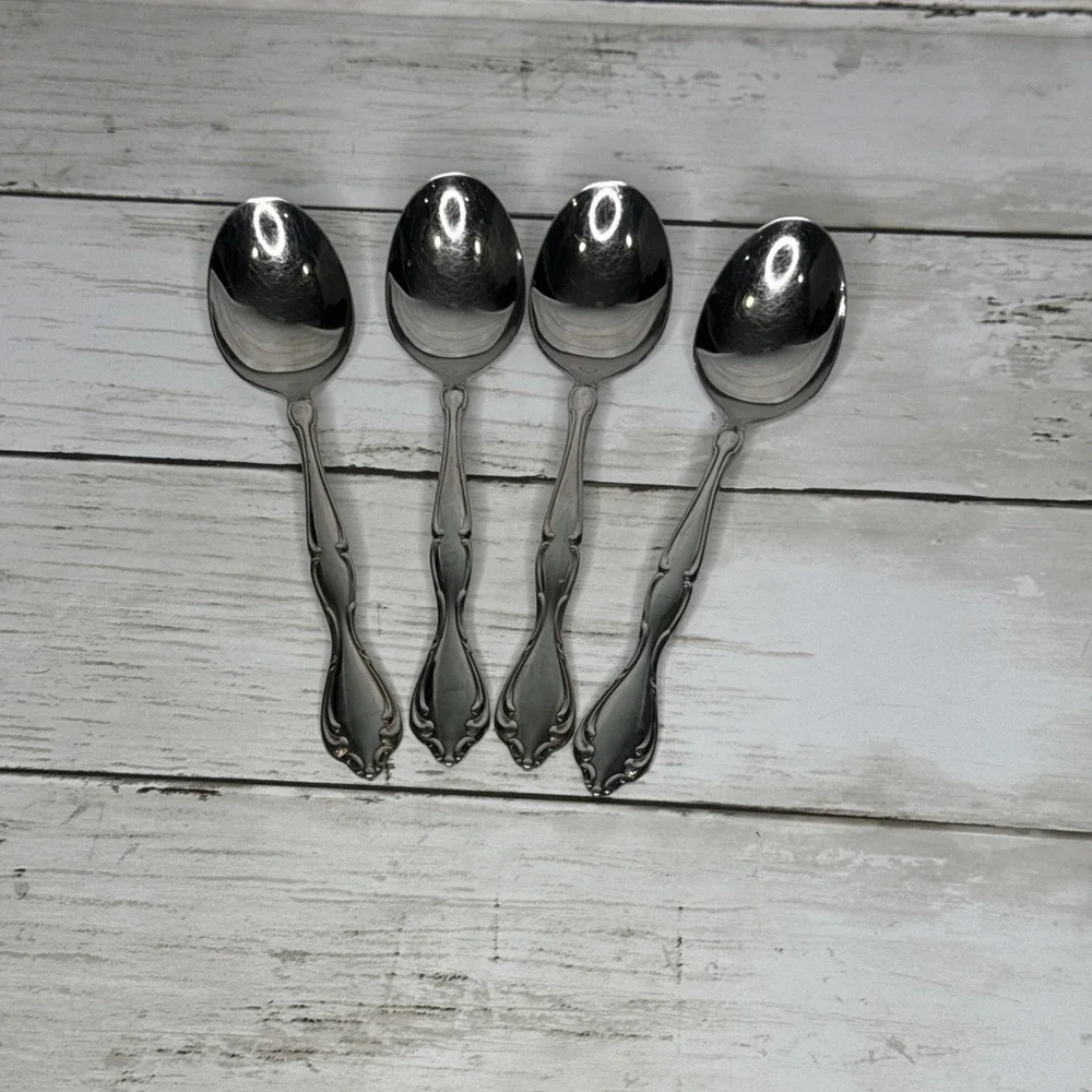Oneida Community Cantata Stainless Silverware Flatware Spoons Lot 4